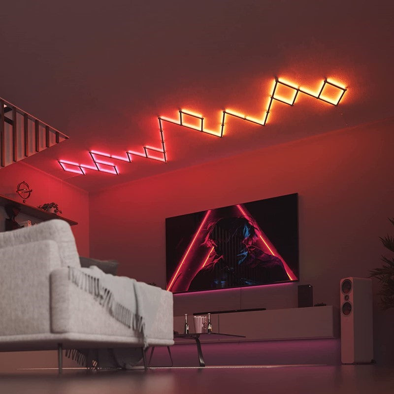 Nanoleaf Lines - RGBW Smarter Kit With 16M+ Colors, Dimmable Gaming and Home Decor Wall Lights (15 LED Light Lines) Nanoleaf Lines - RGBW Smarter Kit With 16M+ Colors, Dimmable Gaming and Home Decor Wall Lights (15 LED Light Lines)